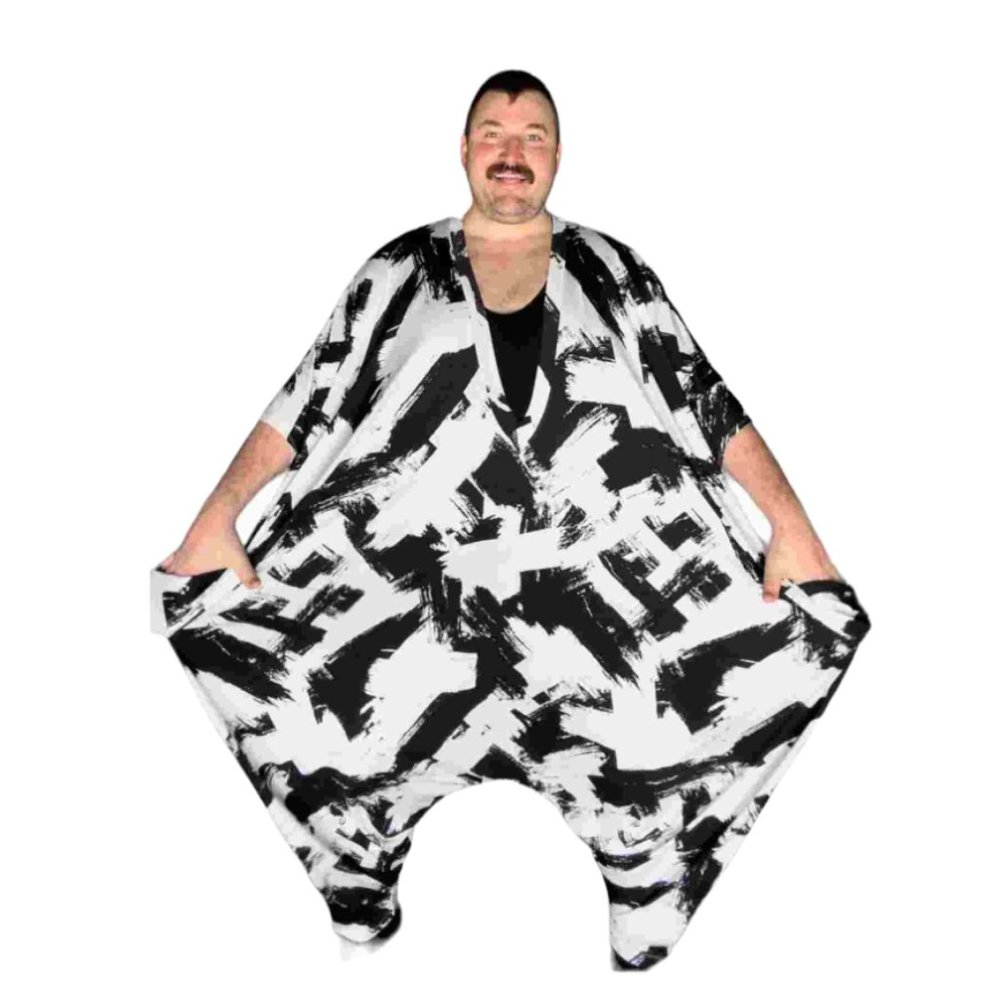 BNWOT Evan Biddell Bamboo Playsuit - Black and White - L but fits like XXL